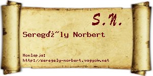 Seregély Norbert névjegykártya